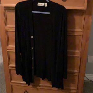 Chico’s long layering jacket black